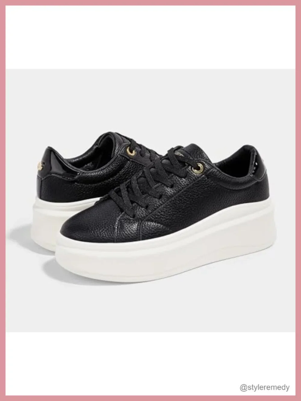 Women's Platform Fashion Sneakers Thick Sole Faux Leather PU